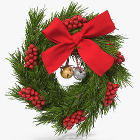 Christmas Wreath with Bells 3D model
